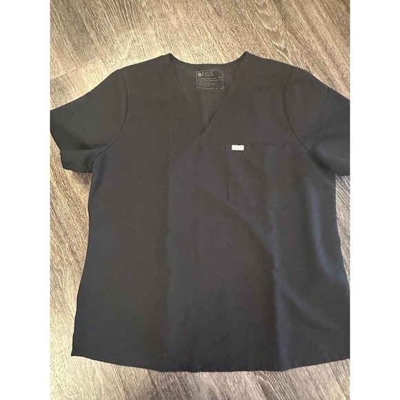 The Unbranded Brand Other - FIGS Technical Collection Black V Neck Scrub Top Medical Workwear Size XXL